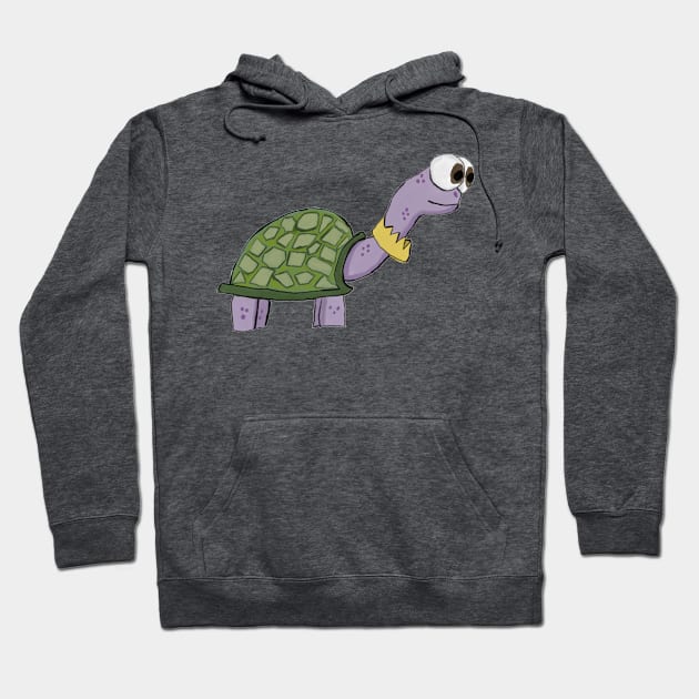 Turtle with crown around its neck Hoodie by system51